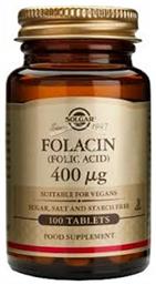 Solgar Folic Acid Βιταμίνη 400mcg 100 ταμπλέτες