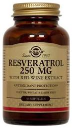 Solgar Resveratrol 250mg with Red Wine Extract 30 μαλακές κάψουλες