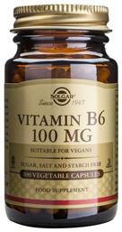 Solgar Vitamin B6 Βιταμίνη 100mg 100 φυτικές κάψουλες από το Pharm24