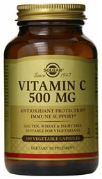 Solgar Vitamin C Βιταμίνη για Ενέργεια & Ανοσοποιητικό 500mg 100 φυτικές κάψουλες