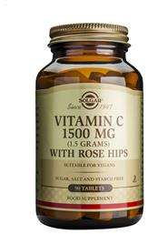 Solgar Vitamin C with Rose Hips Βιταμίνη για Ενέργεια & Ανοσοποιητικό 1500mg 90 ταμπλέτες από το Pharm24