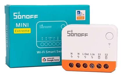 Sonoff MiniR4 Extreme Ενδιάμεσος Διακόπτης σε Λευκό Χρώμα από το e-shop