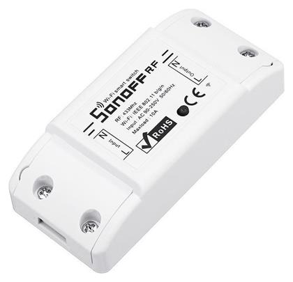 Sonoff RF2 Smart Ενδιάμεσος Διακόπτης με Wi-Fi και RF σε Λευκό Χρώμα