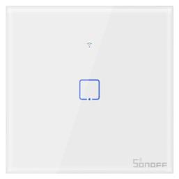 Sonoff TX T0 Χωνευτός Διακόπτης Τοίχου Αφής Wi-Fi Φωτισμού Μονός με Πλαίσιο Λευκός