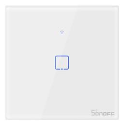 Sonoff TX T1 Χωνευτός Διακόπτης Τοίχου Wi-Fi για Έλεγχο Φωτισμού με Πλαίσιο και Ένα Πλήκτρο Αφής Φωτιζόμενος Λευκός από το Public