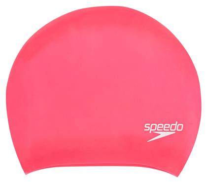 Speedo Long Hair Σκουφάκι Κολύμβησης Ενηλίκων από Σιλικόνη Ροζ για Μακριά Μαλλιά από το Outletcenter