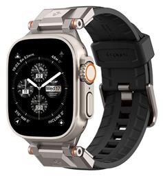 Spigen Durapro Armor Λουράκι Σιλικόνης Μαύρο (Apple Watch 42/44/45mm/Ultra 49mm)