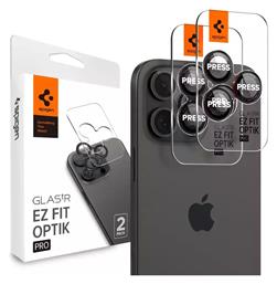 Spigen Optik Pro EZ Fit Προστασία Κάμερας Tempered Glass Μαύρο για το iPhone 14 Pro / Pro Max / 15 Pro / Pro Max / 16 Pro / 16 Pro Max