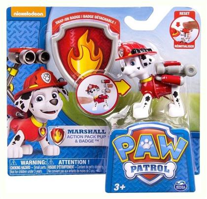 Spin Master Παιχνίδι Μινιατούρα Action Pack Pup Paw Patrol Marshall για 3+ Ετών από το BlablaToys