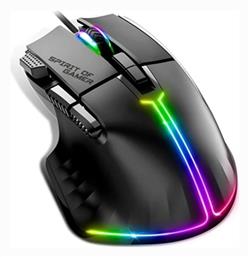 Spirit of Gamer Pro-M5 RGB Gaming Ποντίκι 12800 DPI Μαύρο