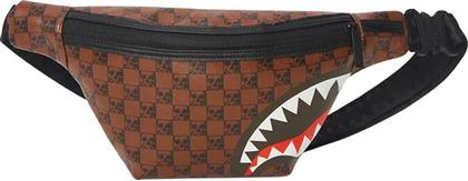 Sprayground Savvy Sharks Skulls Τσαντάκι Μέσης Καφέ