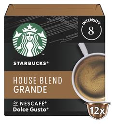 Starbucks Κάψουλες House Blend Grande για Μηχανή Nescafe Dolce Gusto Starbucks (12 τεμ) Κωδικός: 51012613