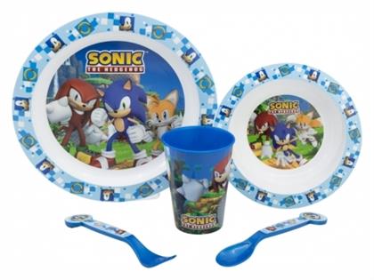 Stor Σετ Φαγητού Sonic από Πλαστικό Μπλε 5τμχ από το Spitishop