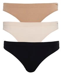 SugarFree Βαμβακερά Γυναικεία Brazil 3Pack χωρίς Ραφές Nude-black