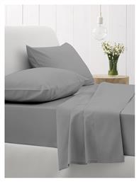 Sunshine Σετ Σεντόνια Διπλά 200x270εκ. Cotton Feelings 107 Dark Grey από το MyCasa