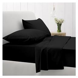 Sunshine Σετ Σεντόνια Διπλά με Λάστιχο 150x205x30εκ. Cotton Feelings 111 Black από το MyCasa