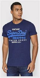 Superdry Ανδρικό T-shirt Navy Μπλε με Στάμπα