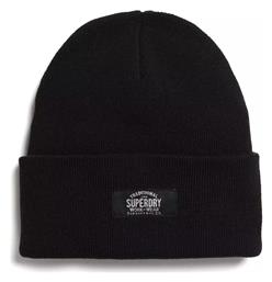 Superdry Beanie Unisex Σκούφος Πλεκτός σε Μαύρο χρώμα