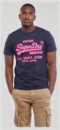 Superdry Neon Vl Ανδρικό T-shirt Κοντομάνικο Navy Μπλε