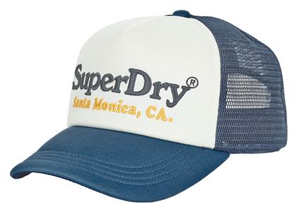 Superdry Vintage Γυναικείο Jockey με Δίχτυ Μπλε