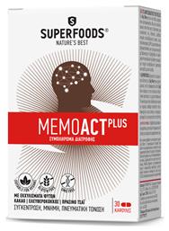 Superfoods MemoAct Plus Συμπλήρωμα για την Μνήμη 30 κάψουλες από το Pharm24