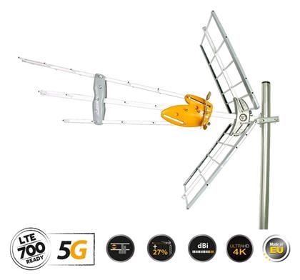 Televes DAT-45 T-Force 5G LTE HD BOSS (21-48) Εξωτερική Κεραία Τηλεόρασης (δεν απαιτεί τροφοδοσία) σε Πορτοκαλί Χρώμα Σύνδεση με Ομοαξονικό (Coaxial) Καλώδιο από το e-shop