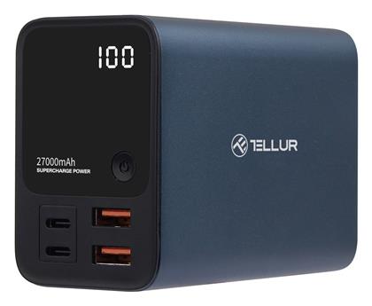 Tellur Ultra Pro PD903 Power Bank 27000mAh με 2 Θύρες USB-A και 2 Θύρες USB-C Power Delivery / Quick Charge 3.0 Μαύρο από το Designdrops