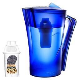 Tensa Carafe Κανάτα Σερβιρίσματος Πλαστική Indigo Blue με 1 Ανταλλακτικό Φίλτρο 2200ml