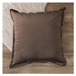 Teoran Διακοσμητική Μαξιλαροθήκη Velvet 03 Brown 45x45εκ.