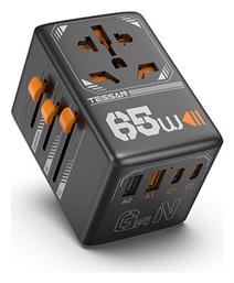 Tessan 65W 2xTYPE-C Αντάπτορας Πρίζας σε Universal