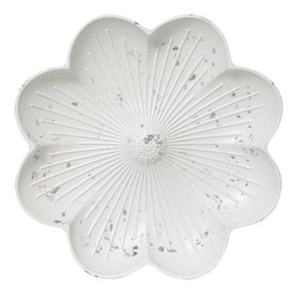 Ταιστρα Πουλιων Ινες Bamboo Σχημα Λουλουδιου 23.5x23.5x3cm Λευκό Kaeming