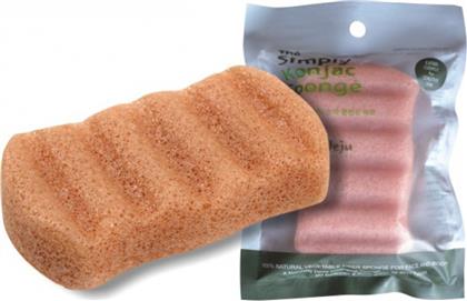 The Simply Konjac Sponge 6 Waves Pink