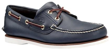 Timberland 2 Eye Δερμάτινα Ανδρικά Boat Shoes σε Μπλε Χρώμα από το Tobros