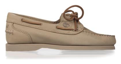 Timberland Boat Δερμάτινα Γυναικεία Boat Shoes σε Μπεζ Χρώμα