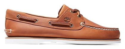 Timberland Classic 2 Eye Δερμάτινα Ανδρικά Boat Shoes σε Καφέ Χρώμα