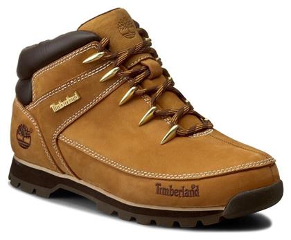 Timberland Euro Sprint Hiker Δερμάτινα Κίτρινα Ανδρικά Μποτάκια