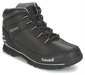 Timberland Euro Sprint Hiker Δερμάτινα Μαύρα Ανδρικά Μποτάκια