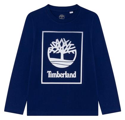 Timberland Παιδική Χειμερινή Μπλούζα Μακρυμάνικη Μπλε