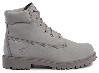 Timberland Premium 6inch Δερμάτινα Γυναικεία Αρβυλάκια Γκρι