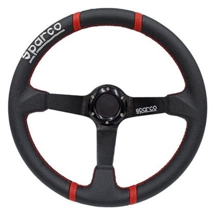 Τιμόνι Αυτοκινήτου Τριάκτινο με Διάμετρο 35cm Μαύρο