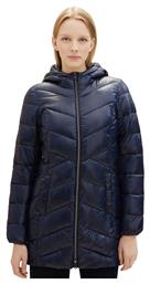 Tom Tailor Κοντό Γυναικείο Puffer Μπουφάν για Χειμώνα Navy Μπλε