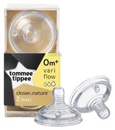 Tommee Tippee Θηλές από Σιλικόνη Ρυθμιζόμενης Ροής για 0+ μηνών 2τμχ