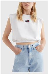 Tommy Hilfiger Αμάνικο Crop Top Λευκό