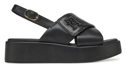Tommy Hilfiger Δερμάτινα Γυναικεία Σανδάλια Flatforms