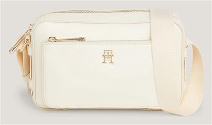 Tommy Hilfiger Iconic Th Monogram Γυναικεία Τσάντα Χιαστί Μπεζ