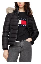 Tommy Hilfiger Κοντό Γυναικείο Puffer Μπουφάν για Χειμώνα Μαυρο