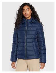 Tommy Hilfiger Κοντό Γυναικείο Puffer Μπουφάν για Χειμώνα Navy Μπλε