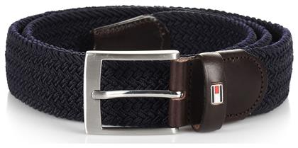 Tommy Hilfiger New Adan 3.5 Ελαστική Ανδρική Ζώνη Δερμάτινη Πλεκτή Navy Μπλε από το Modivo