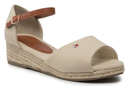 Tommy Hilfiger Παιδικά Πέδιλα Rope Wedge Μπεζ