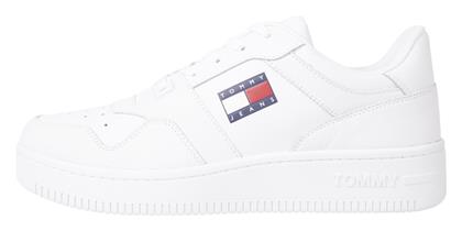 Tommy Hilfiger Retro Basket Ανδρικά Sneakers Λευκά